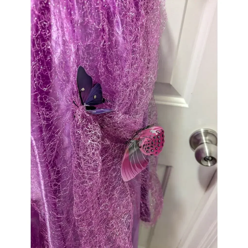 Rapunzel Halloween Costume Girls Size 8-10 Purple Princess Dress Butterfly's